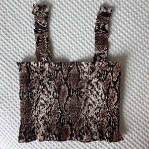 LIKE NEW - Impeccable Pig Snakeskin Elastic Tank